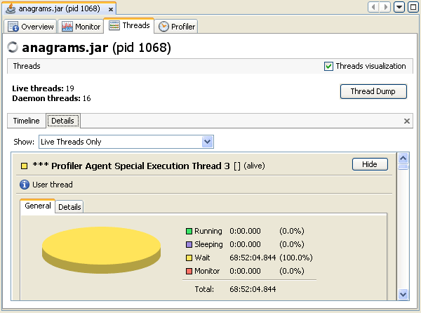 「Threads」タブのタイムラインのスクリーンショット